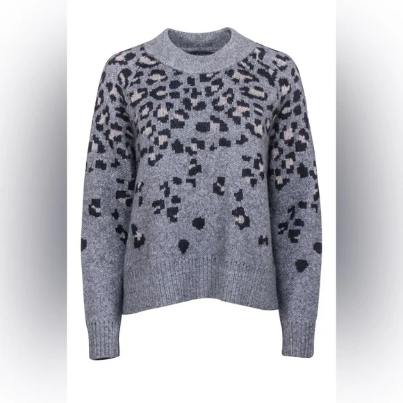 Rag & Bone - Grey Leopard Print Wool Blend Sweater
Sz S - Picture 2 of 13